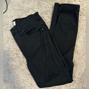 J.crew, 9” high rise, toothpick black jean, 29